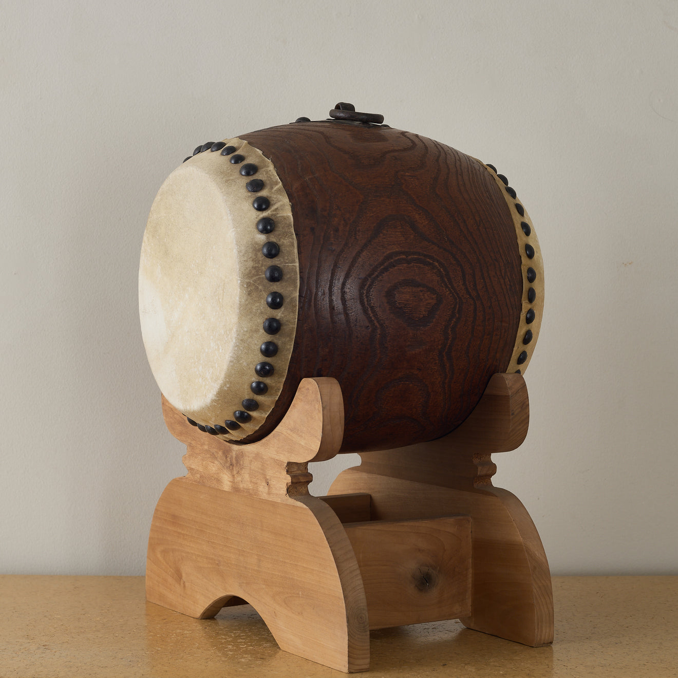 TRADITIONAL TAIKO DRUM ON STAND